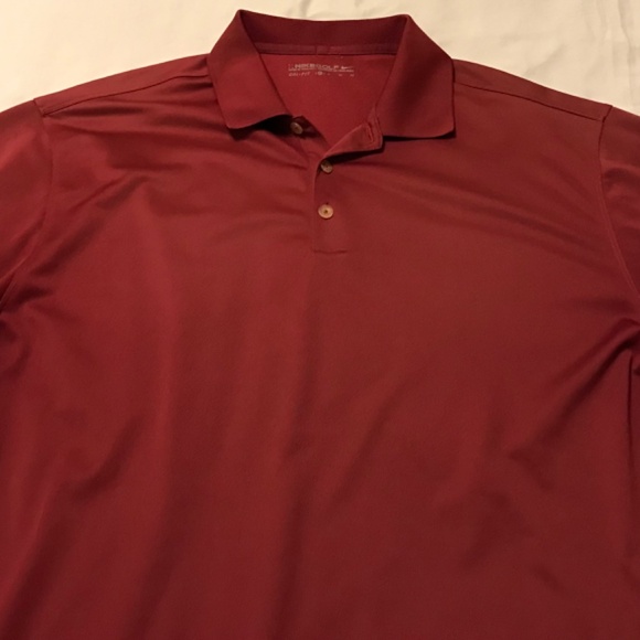 Nike Golf Polo Dri Fit Performance Red Short Sleeve Athletic Mens Sz XL - Picture 2 of 9
